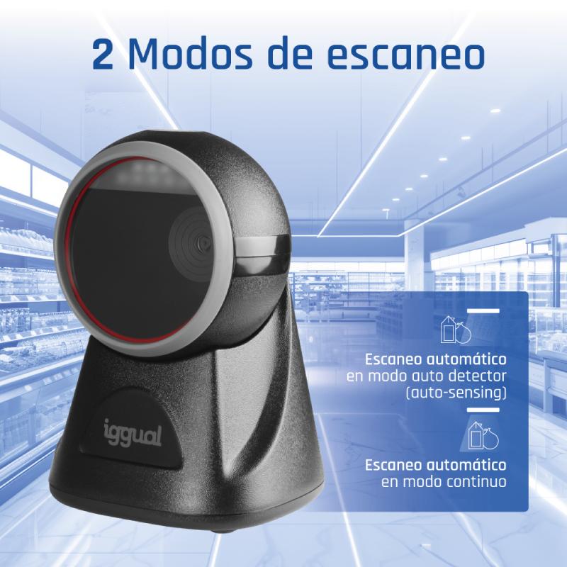 iggual Lector código barras sobremesa 2D USB - detalle
