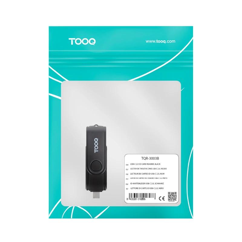 Tooq TQR-3003B Lector USB-C 2.0+USB-A 3.0 SD/TF - detalle