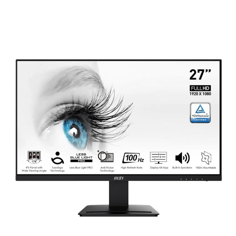 Monitor MSI MP273A de 27" IPS FHD 100Hz VGA DP HDMI M 