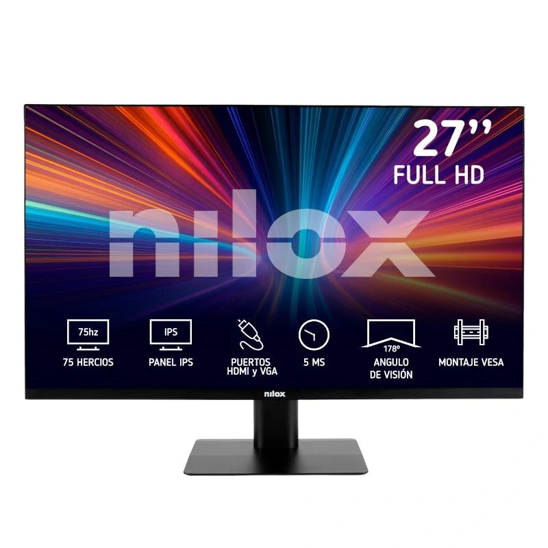 Monitor NILOX NXM27FHD11 de 27 IPS, 5 ms, VGA e HDMI