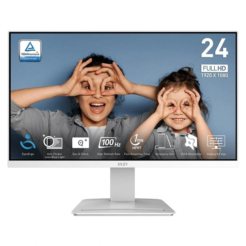 Monitor MSI MP2412W de 23,8" IPS FHD 100h HDMI DP Bco 
