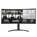 Monitor curvo LG 34WR50QK-B de 34" WQHD 2xHDMI DP 