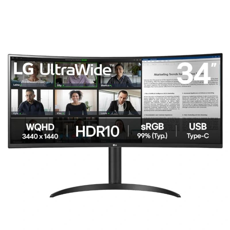 Monitor curvo LG 34WR50QK-B de 34" WQHD 2xHDMI DP 