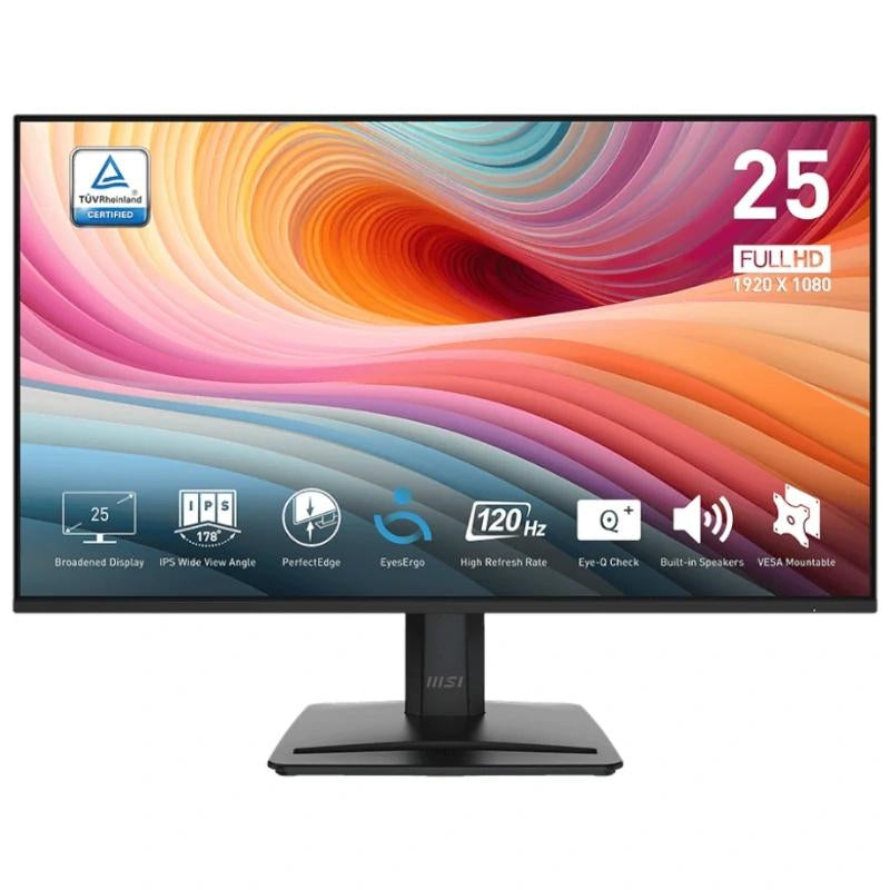 Monitor MSI MP251 E2 de 24,5" IPS, 120h, VGA, HDMI, DP 