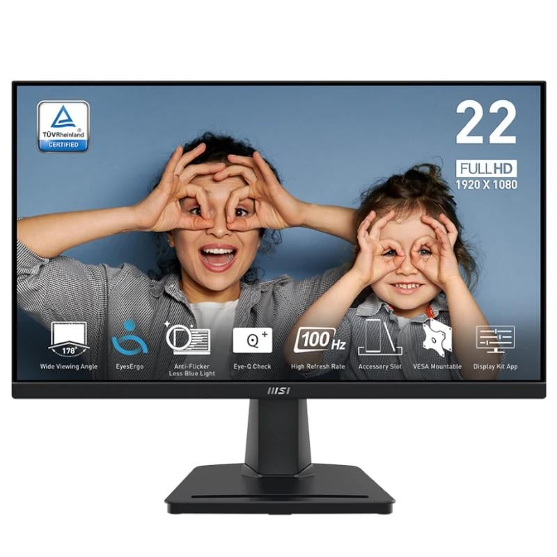 MSI MP225V Monitor 21.5" VA FHD 100hz 1ms VGA HDMI