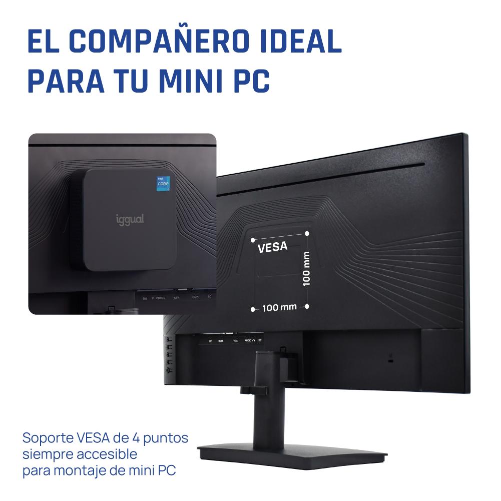 iggual Monitor 24" 120Hz 1ms MM VESA Mini PC - detalle