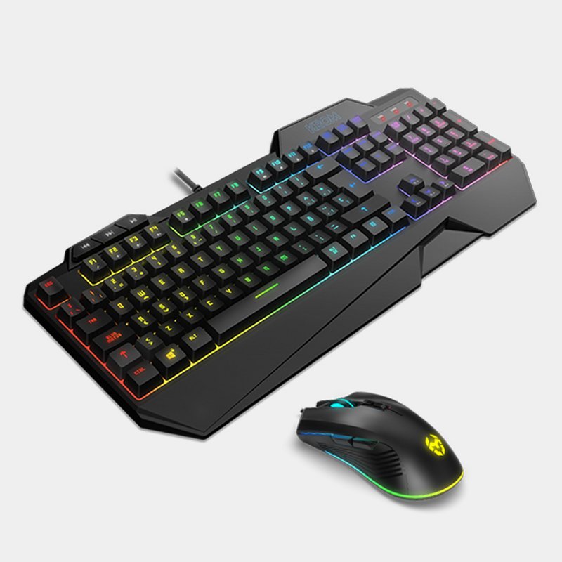 Krom Pack Teclado Semimecanico y Raton Krusher SP - detalle