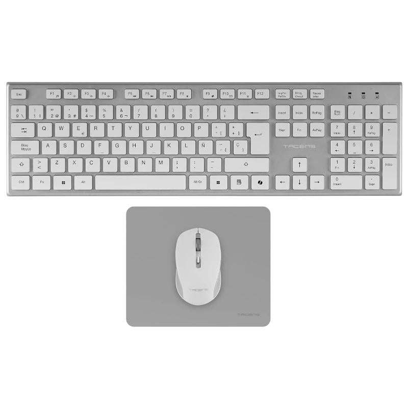 Tacens 3EN1 Teclado+Ratón+Alfom Inalámbrico Blanco - detalle