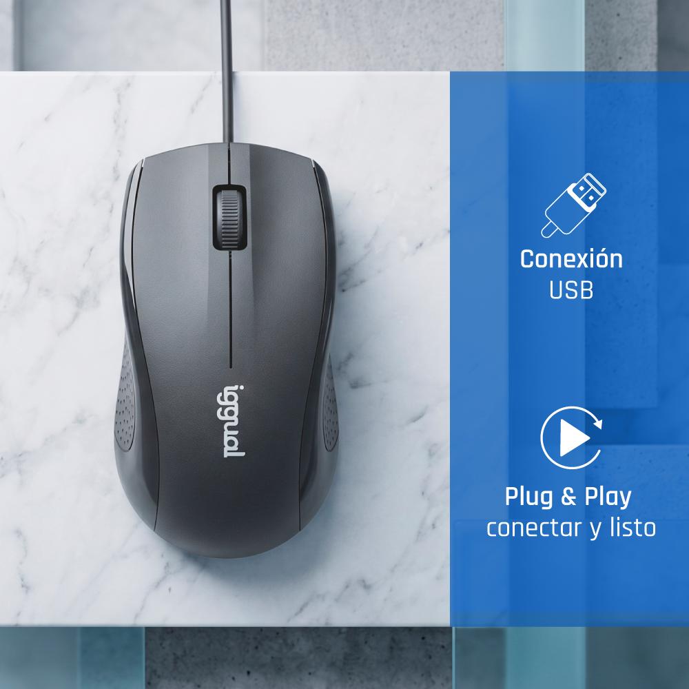 iggual Kit teclado y ratón COM-CK-STANDARD negro - detalle