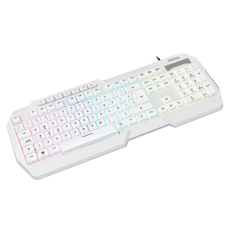 KROM KENTA PC Combo Gaming 4 en 1 RGB Blanco - detalle