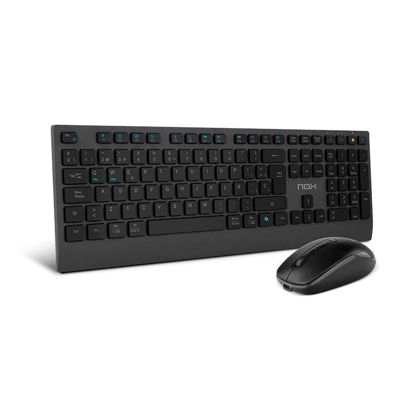 NOX LITE DUO Teclado+Ratón Inalámbrico Negro - detalle