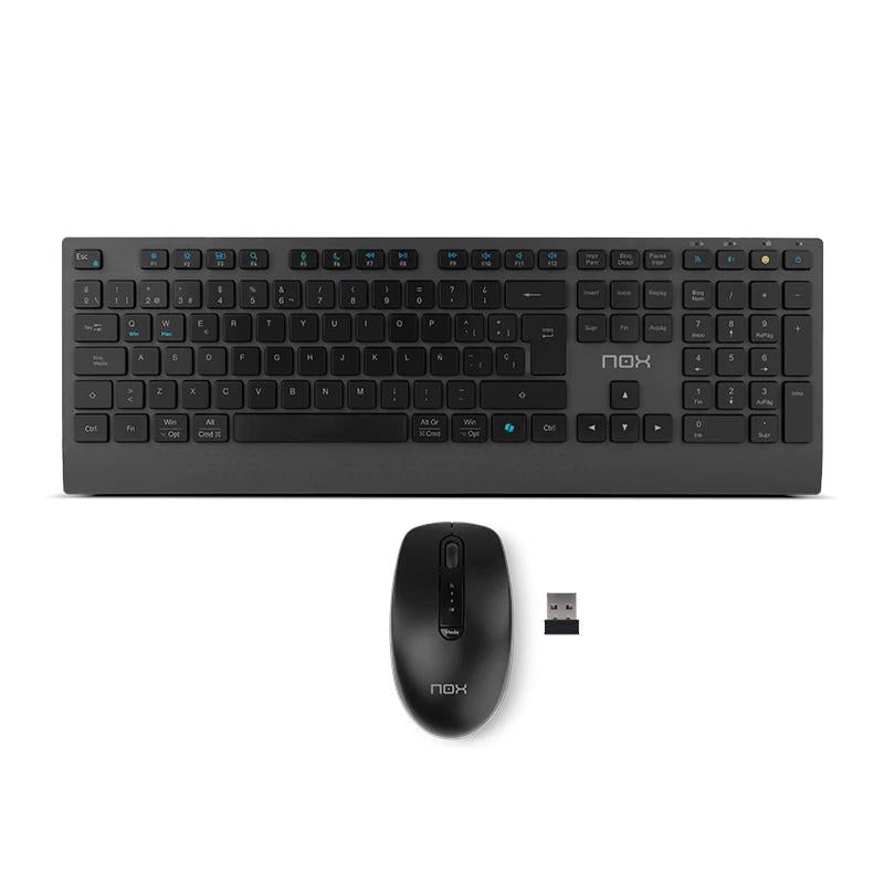 NOX LITE DUO Teclado+Ratón Inalámbrico Negro - detalle
