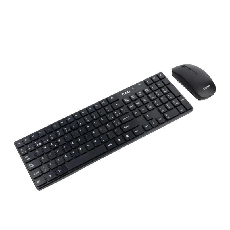 Tooq Teclado+Ratón TQKMW-3102 Slim inalámbr Negro