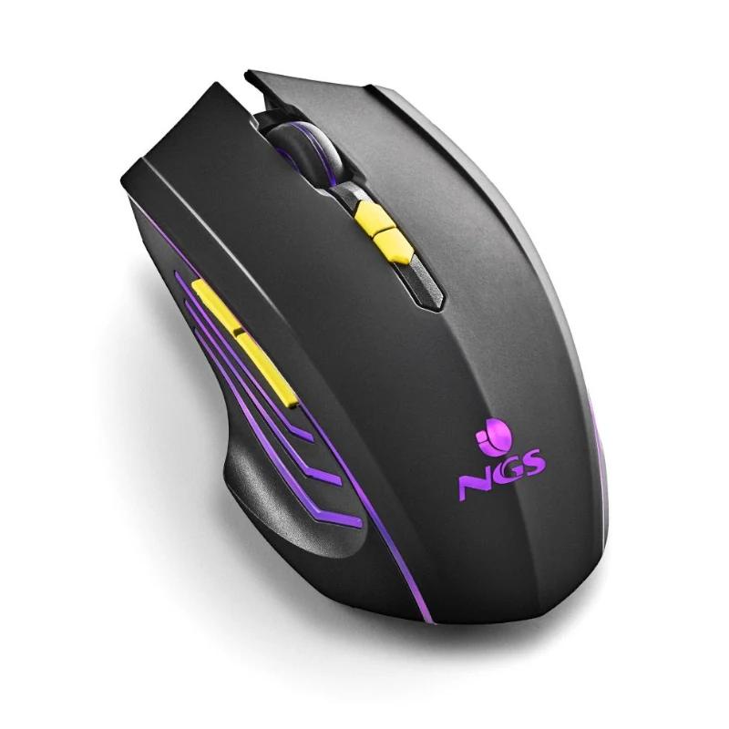 NGS RATON GAMING INALAMBRICO CON LUCES LED - detalle