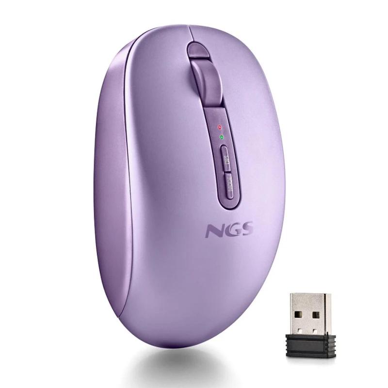 NGS Ratón Inalámbric 2.4GHZ Dual BT FOGDUAL PURPLE - detalle