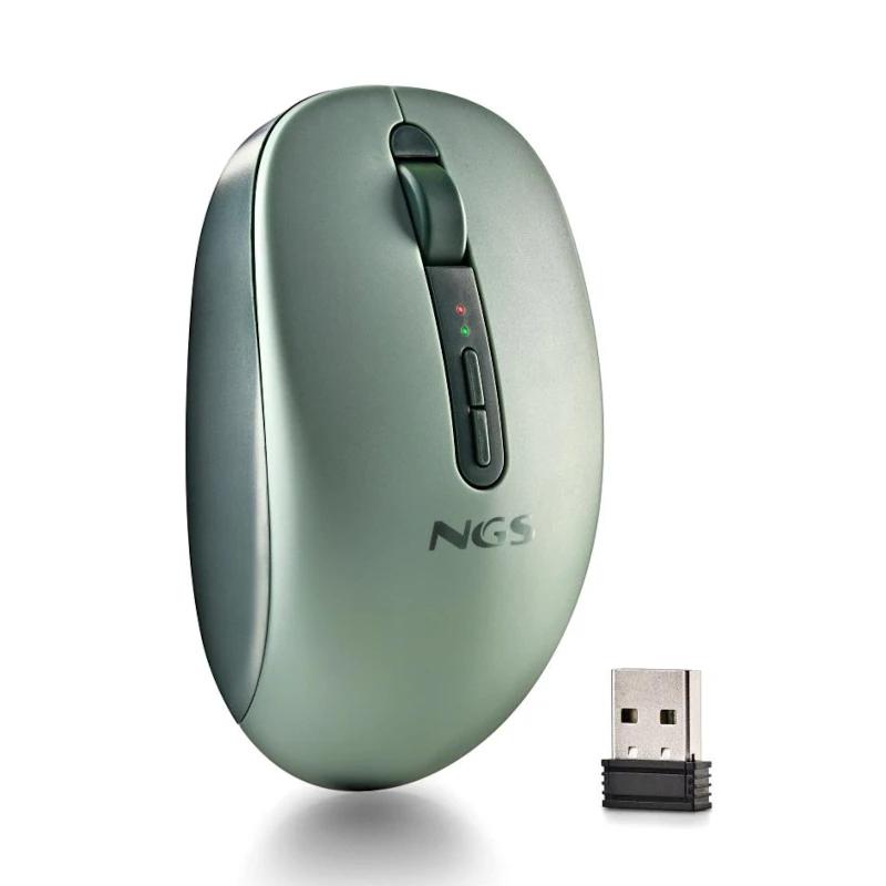 NGS Ratón Inalámbrico 2.4GHZ Dual BT FOGDUAL GREEN - detalle