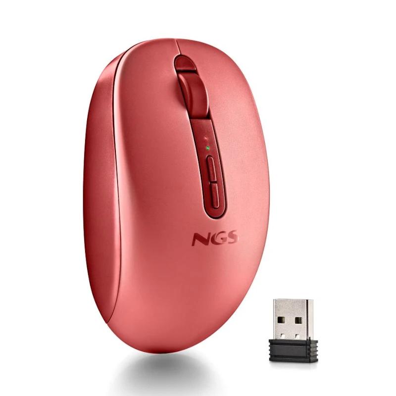NGS Ratón Inalámbrico 2.4GHZ Dual BT FOGDUAL RED - detalle