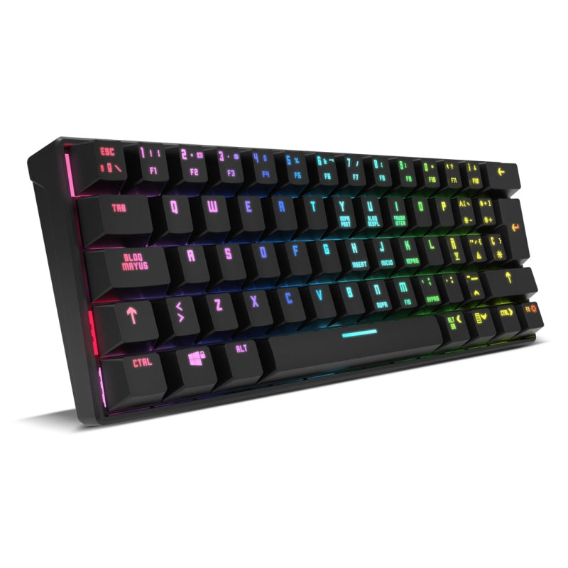 Teclado para xogos Krom Mini teclado KLUSTER RGB
