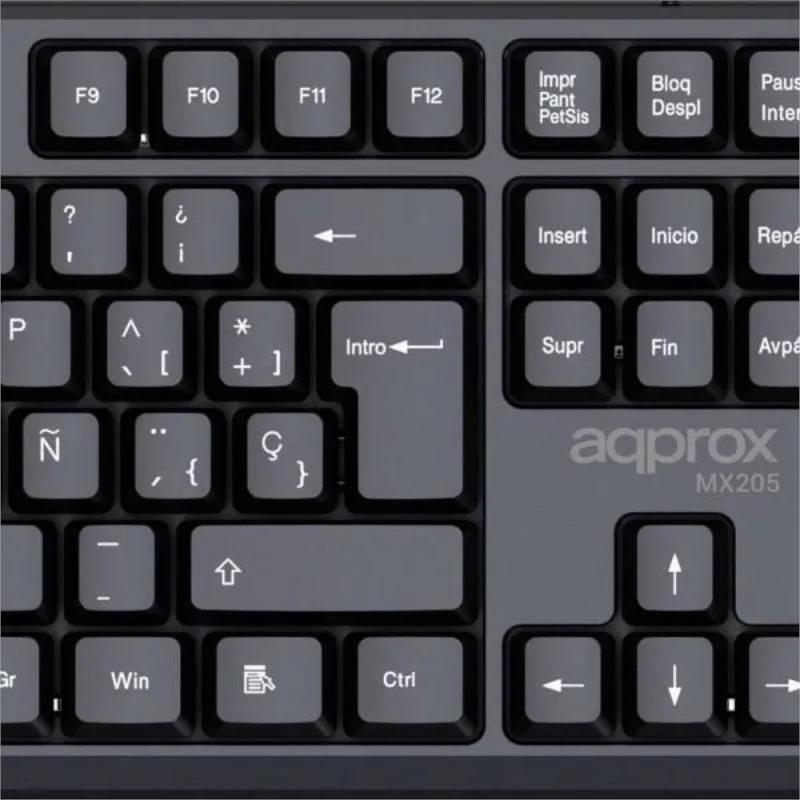 APPROX Teclado X205 USB 2.0 Negro - detalle