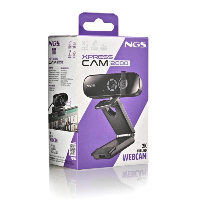 NGS Webcam PC full 2K (2560X1440) Usb 2.0 - detalle