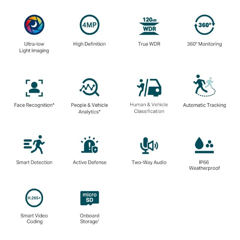 VIGI Cámara IP PT C540S 4MP Plástico Full-Color 4m - detalle