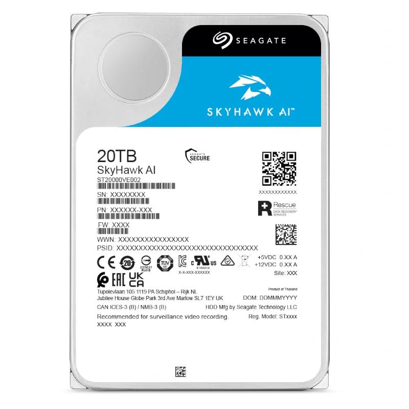 Seagate SkyHawk AI ST20000VE003 20TB 3.5" SATA3 - detalle