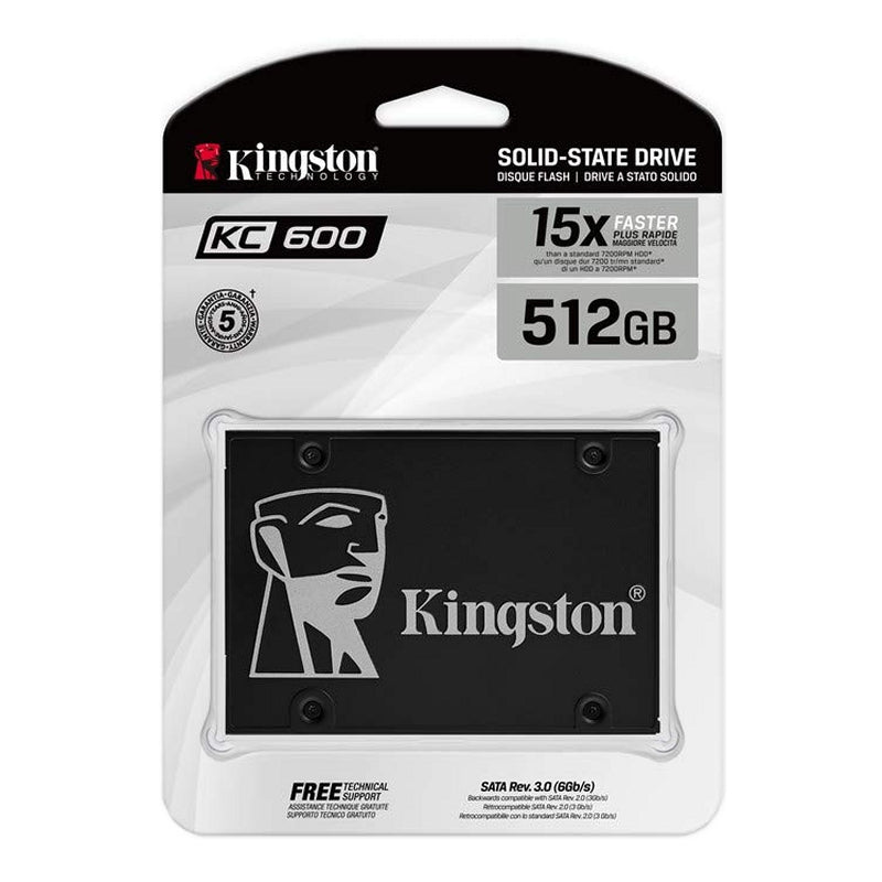 Kingston SKC600/512G SSD NAND TLC 3D 2.5" - detalle