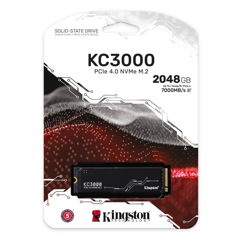 Unidade de estado sólido Kingston SKC3000S/2048G, 2048 GB, NVMe, PCIe 4.0 