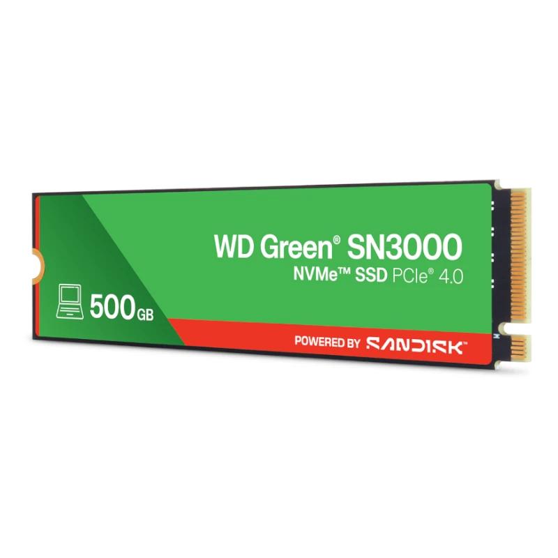 WD Green SN3000 SSD 500GB PCIe Gen4  NVMe - detalle