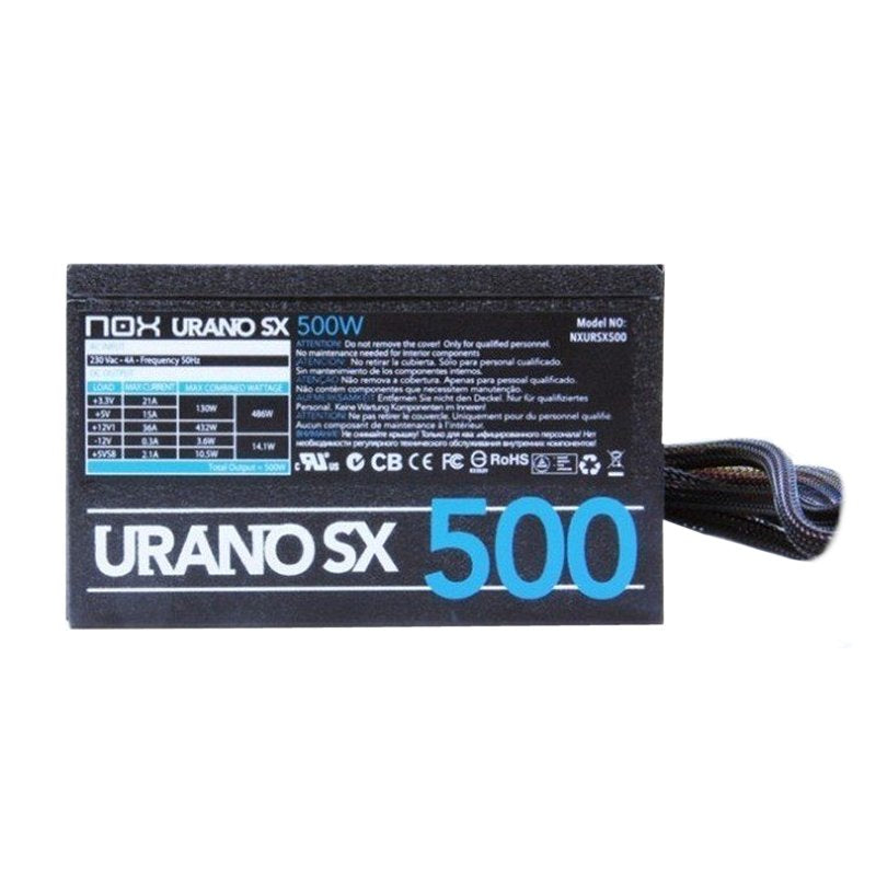 NOX Fuente Alimentación Urano SX 500W ATX - detalle