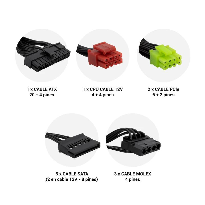 Coolbox Gaming Fuente Alimentacion 600 W 80+Bronze - detalle