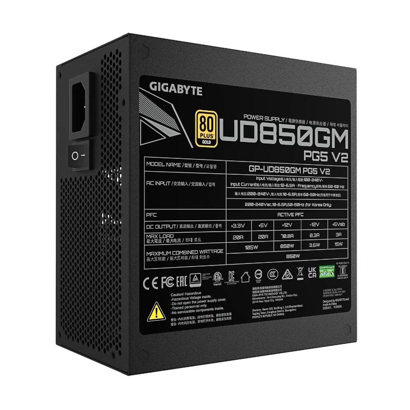 Gigabyte Fuente Alimentación GP-UD850GM PG5 V2 - detalle
