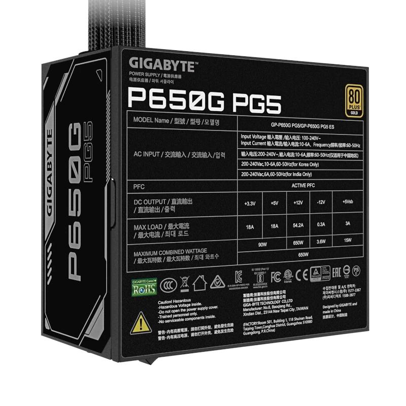 Gigabyte Fuente Alimentación GP-P650G PG5