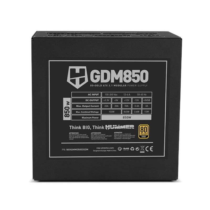 NOX HUMMER GDM850W Fuente modular ATX3.1 80+GOLD