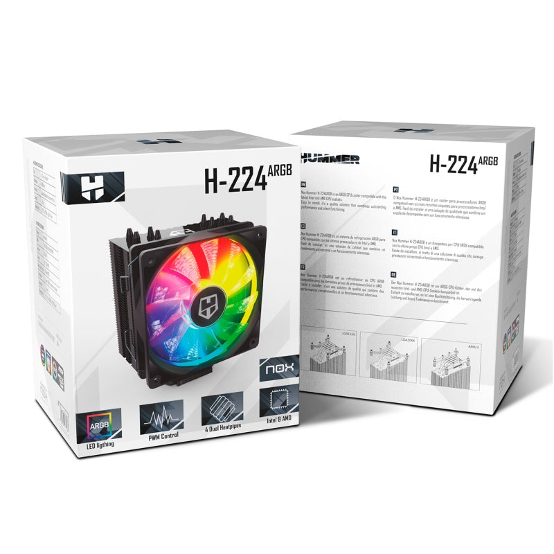 Nox Refrigeración CPU Hummer H-224  ARGB - detalle