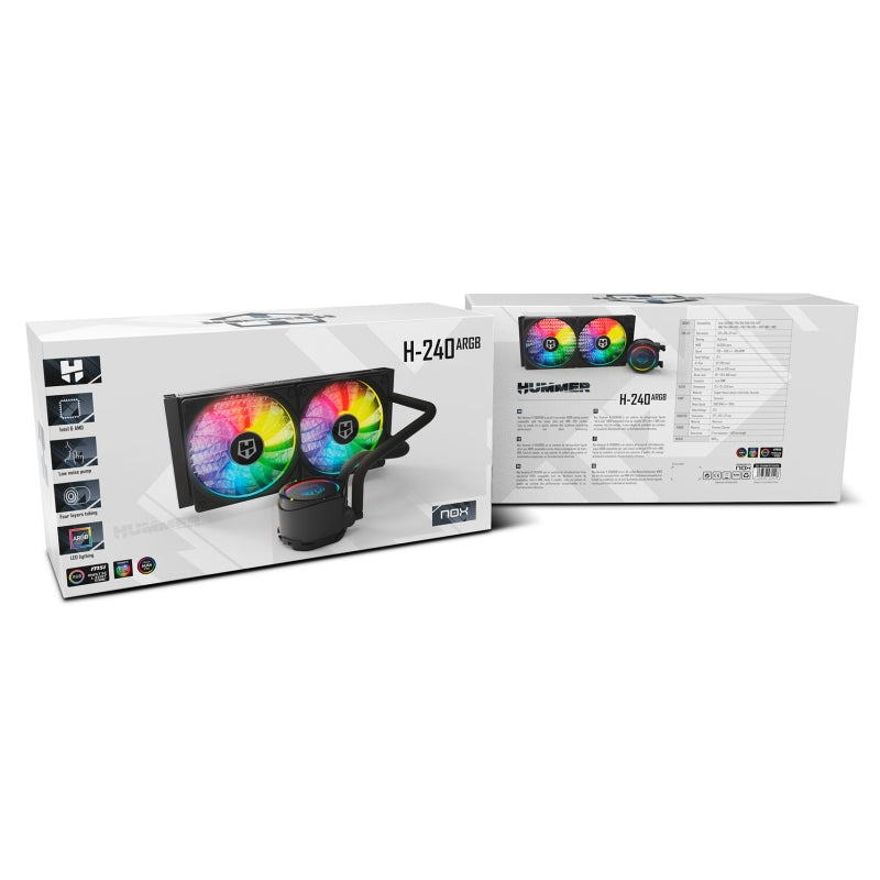 Nox Kit refrigeración Liquida Hummer H-240 ARGB - detalle