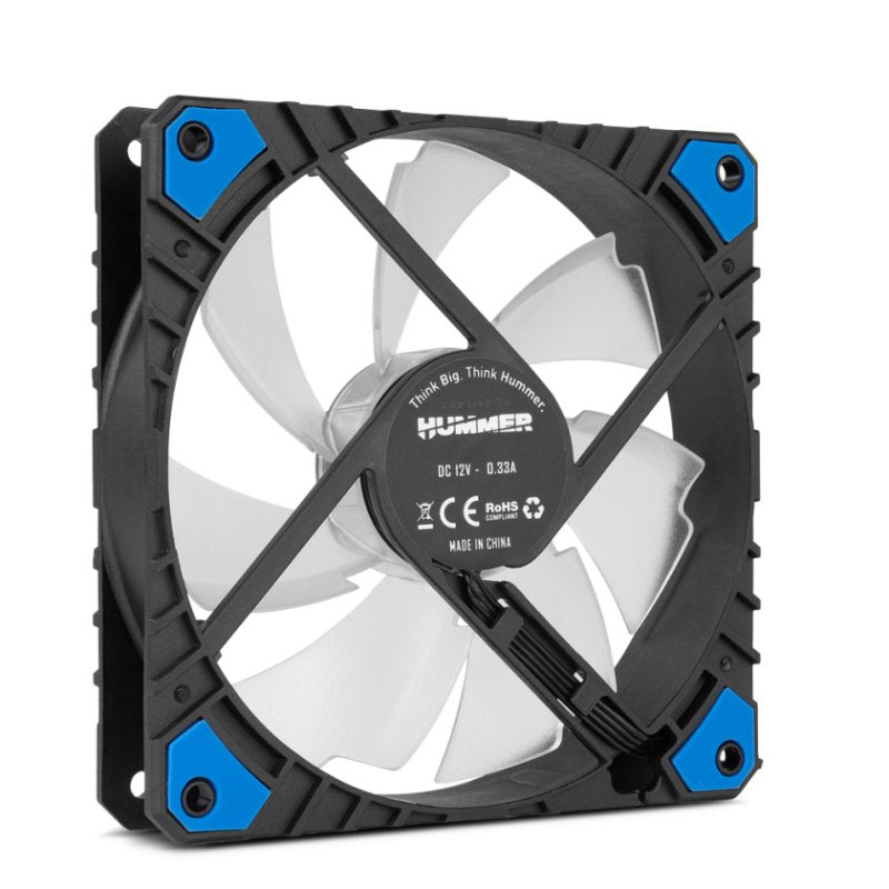 NOX Ventilador Hummer H-FAN PRO LED AZUL 120mm PWM - detalle