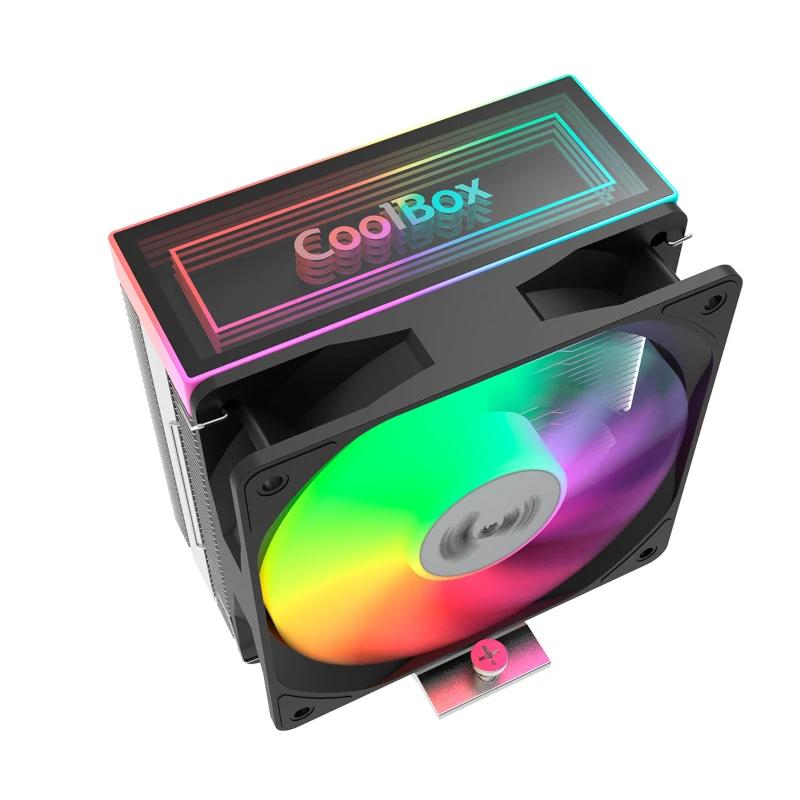 Coolbox Gaming Refrigerador CPU ARGB 4 Heatpipes - detalle