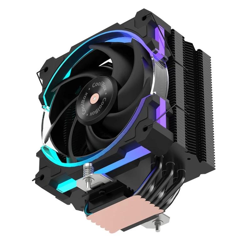 Coolbox Gaming Disipador CPU 6 Heatpipes 240W ARGB - detalle