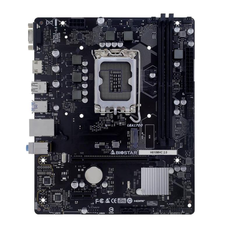 Biostar Placa Base H610MHC 2.0 DDR4 mATX LGA1700 - detalle
