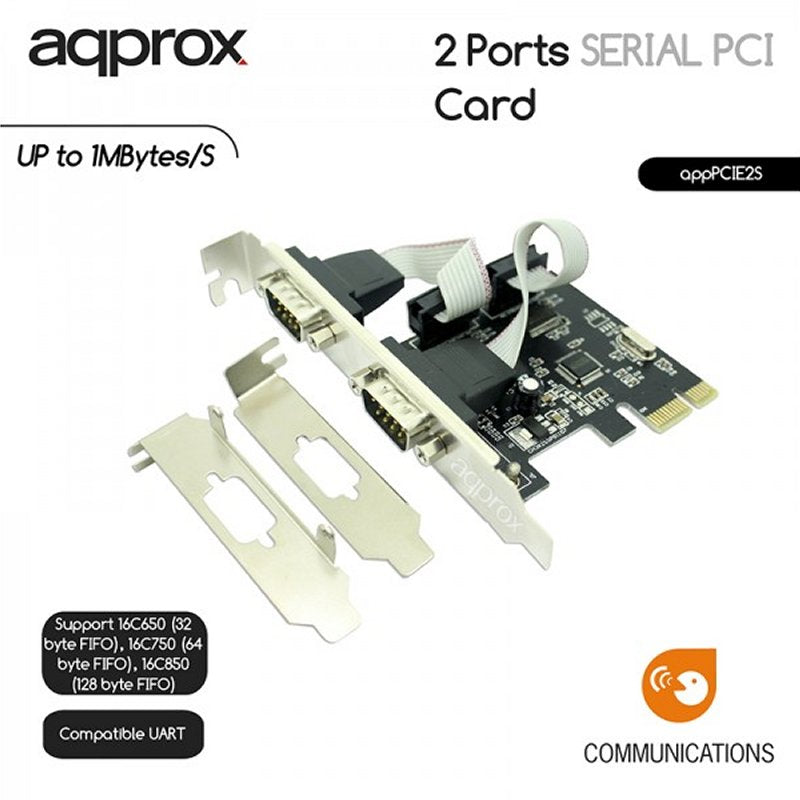 approx! APPPCIE2S Tarj. Cont. 2 Serie PCI-E LP&HP - detalle