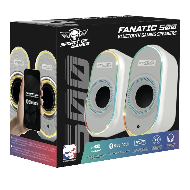 Spirit of Gamer Altavoz 2.0 FANATIC 500 RGB White - detalle