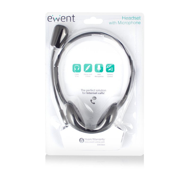 Auriculares estéreo EWENT EW3563 + micrófono