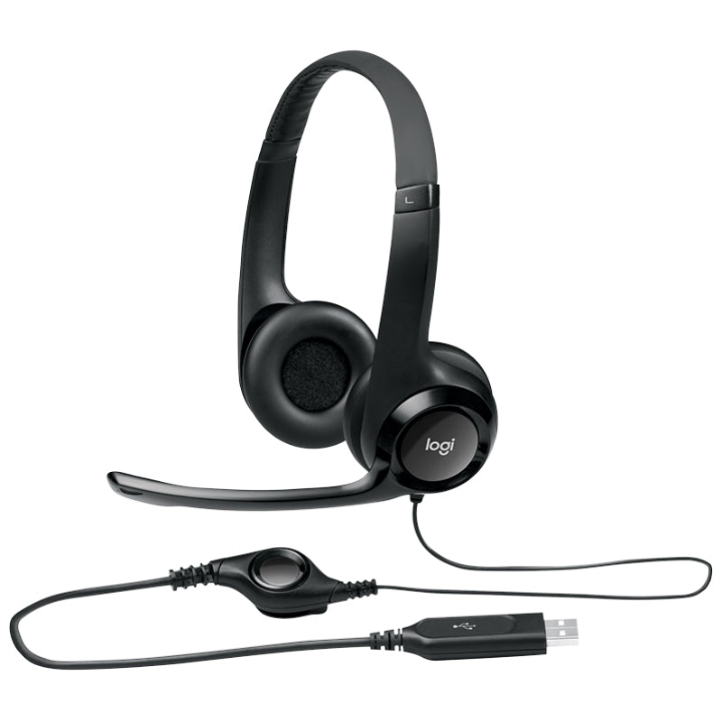 Logitech Auricular+Mic H390 USB Negro - detalle