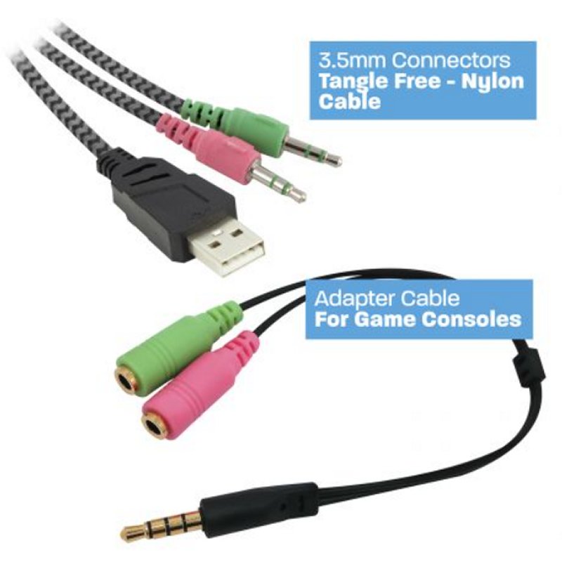 Auriculares Ewent PL3321 con iluminación LED RGB