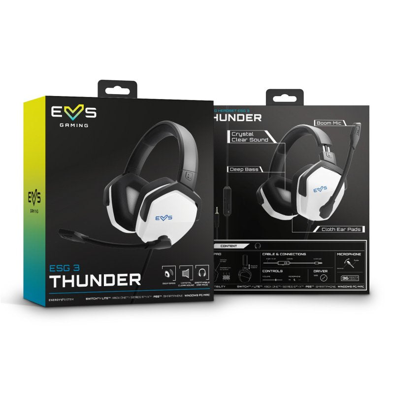 Auriculares para xogos ENERGY SYSTEM ESG 3 brancos