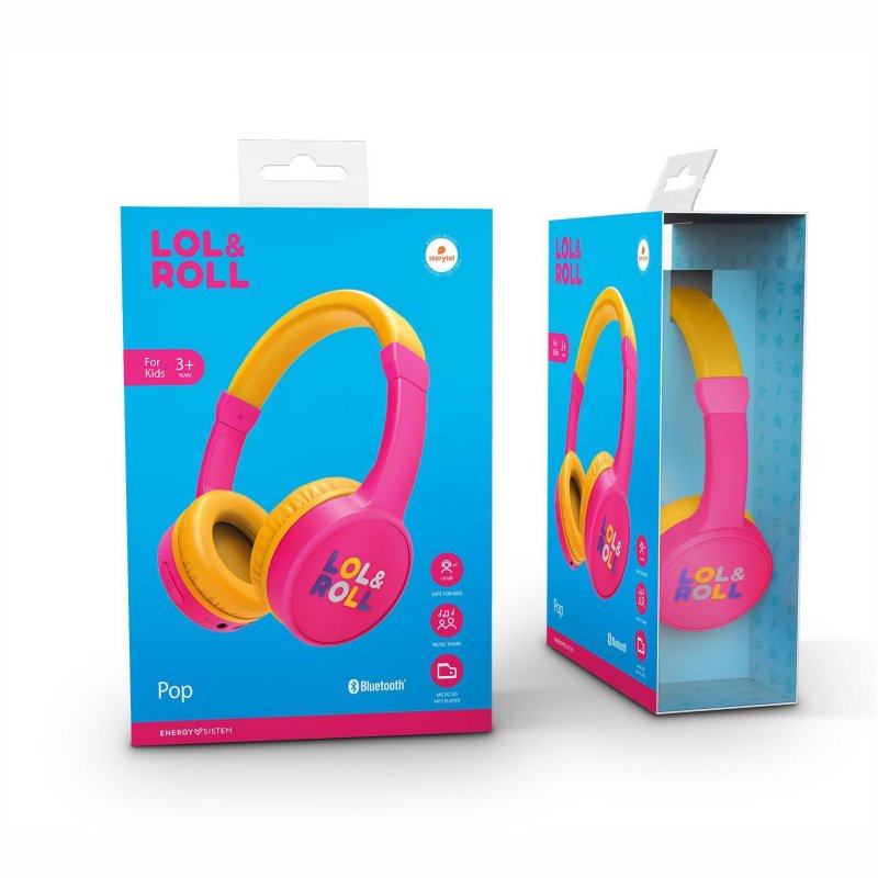 Auriculares Energy Lol&amp;Roll Pop Kids BT Rosa