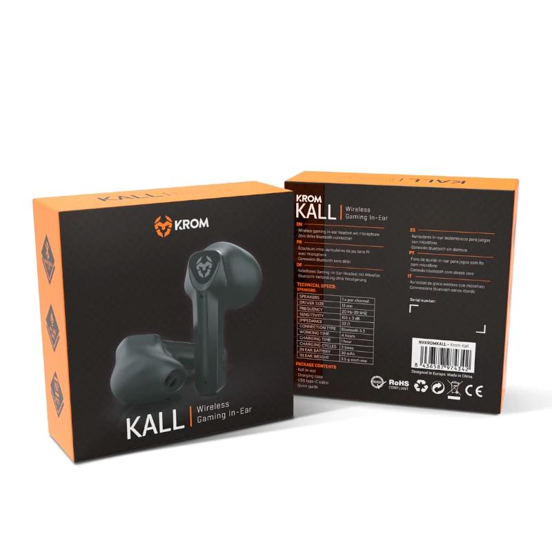 Auriculares sen fíos para xogos KROM KALL IN-EAR 