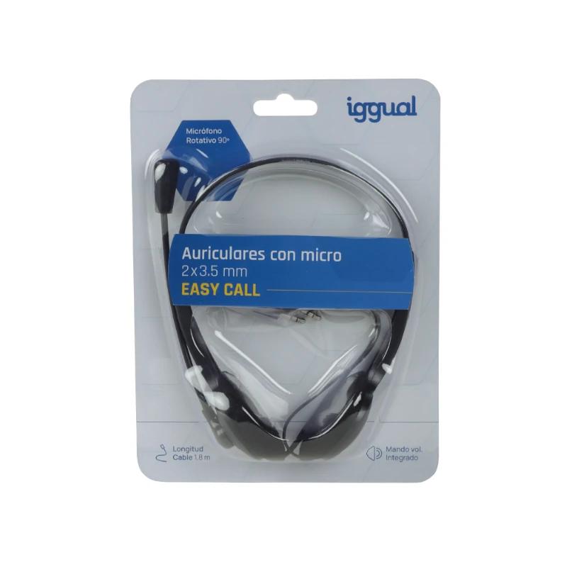 Auriculares iggual con micrófono 2 x 3,5 mm EASY CALL 