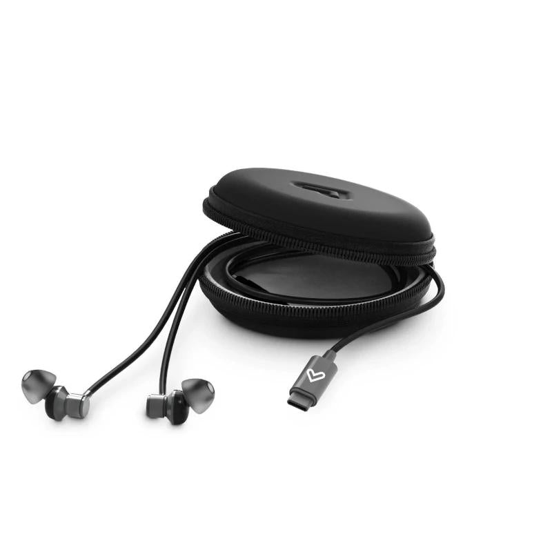 Auriculares Energy Sistem Metalizados Tipo C Negros 